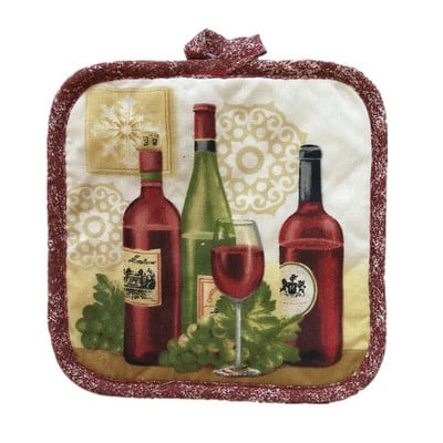 1tk 16,5x16,5cm ruudukujuline õmblemine puuvillane kuumakindel potihoidja potihoidja padjad lauaalus, köögi küpsetustööriist