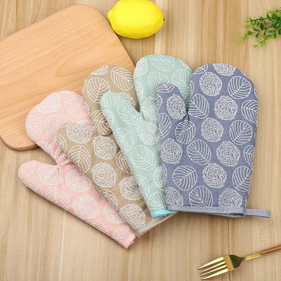 2 tk paksendatud kuumuskindlad kindad ahju, mikrolaineahju ja auruti jaoks kuumakindluse ja paksenemisega