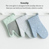 1 paar mikrolaineahju kinnas kaasaskantav libisemisvastane rippuv kuumuskindel majapidamisköök küpsetamine toiduvalmistamiskindad sinised