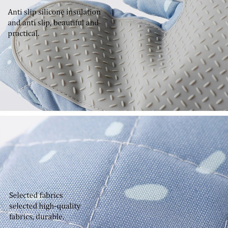 1 paar mikrolaineahju kinnas kaasaskantav libisemisvastane rippuv kuumuskindel majapidamisköök küpsetamine toiduvalmistamiskindad sinised