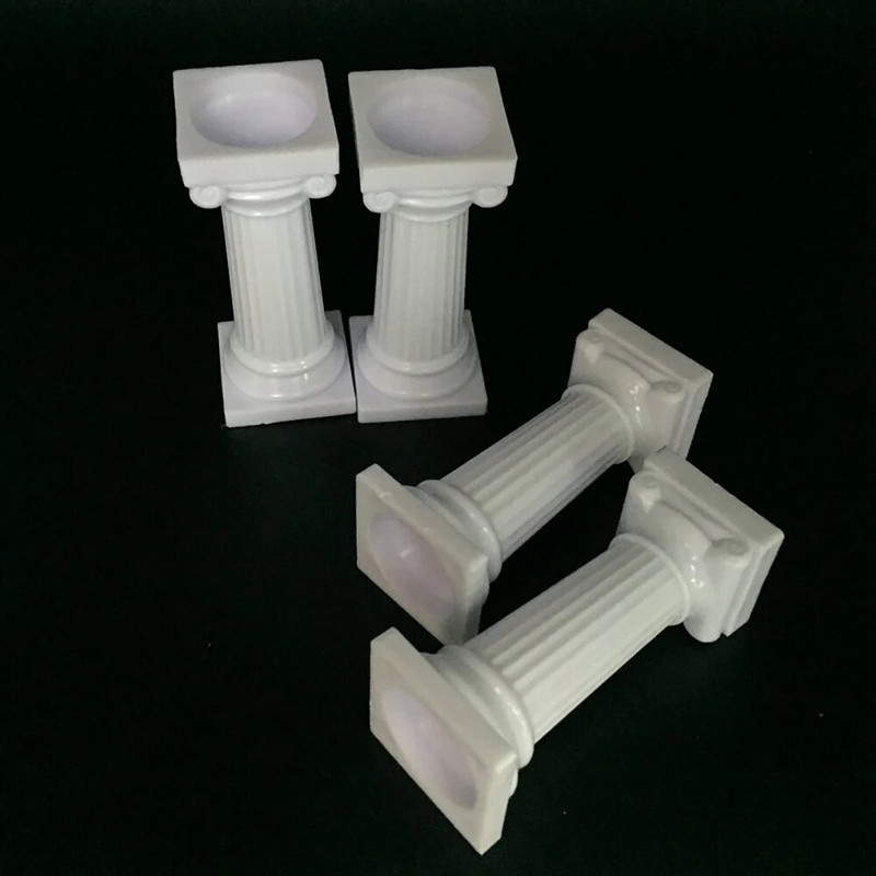 Mitmekihiline Rooma kolonni tugistendi sisekujundus, pulmatordialused, tordikaunistamise tööriistad, 7,5 cm, 12,5 cm, 17 cm, 4 tk