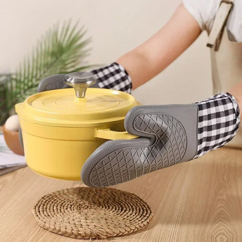 Μονωμένα γάντια φούρνου Μονά γάντια σιλικόνης ανθεκτικά στη θερμότητα Ανθεκτικά σε υψηλές θερμοκρασίες φούρνου Εργαλεία ψησίματος φούρνου μικροκυμάτων Εργαλείο οικιακής κουζίνας