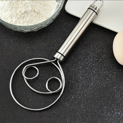 Daniškas tešlos plakiklis nerūdijančio plieno olandiško stiliaus duonos tešlos rankinis maišytuvas Kiaušiniai Kremo maišymo tešlos maišytuvas Kepimo įrankiai