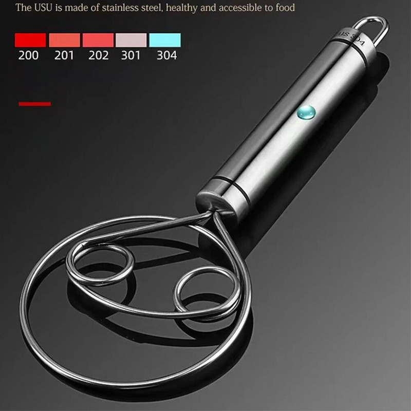 Daniškas tešlos plakiklis nerūdijančio plieno olandiško stiliaus duonos tešlos rankinis maišytuvas Kiaušiniai Kremo maišymo tešlos maišytuvas Kepimo įrankiai