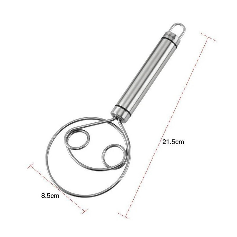 Daniškas tešlos plakiklis nerūdijančio plieno olandiško stiliaus duonos tešlos rankinis maišytuvas Kiaušiniai Kremo maišymo tešlos maišytuvas Kepimo įrankiai