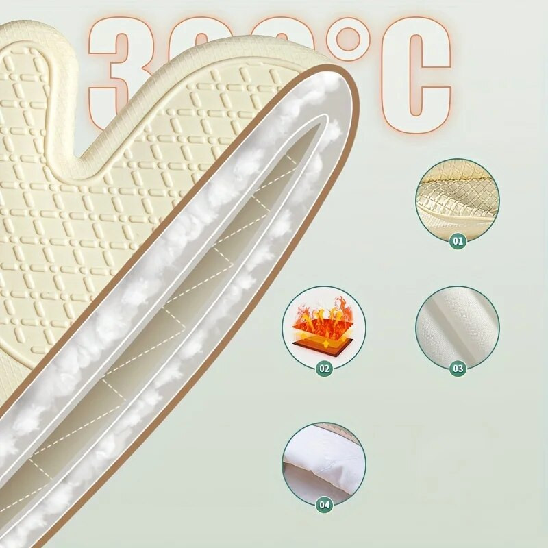 Pastorina neslystančias ir nedegančias orkaitės pirštines