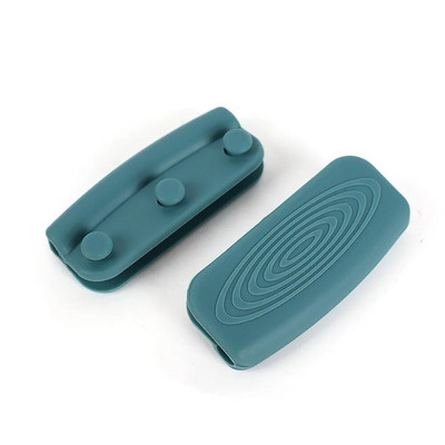 2 vnt. Silikoninė karščiui atspari puodo rankena, apsauganti nuo nuplikimo, neslidi orkaitės keptuvės dubuo Indai, rankenos, spaustukai, virtuvės prietaisų laikikliai