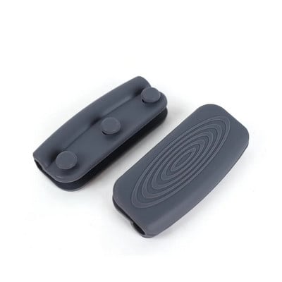 2 vnt. Silikoninė karščiui atspari puodo rankena, apsauganti nuo nuplikimo, neslidi orkaitės keptuvės dubuo Indai, rankenos, spaustukai, virtuvės prietaisų laikikliai