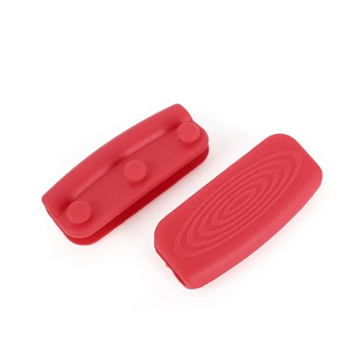 2 vnt. Silikoninė karščiui atspari puodo rankena, apsauganti nuo nuplikimo, neslidi orkaitės keptuvės dubuo Indai, rankenos, spaustukai, virtuvės prietaisų laikikliai