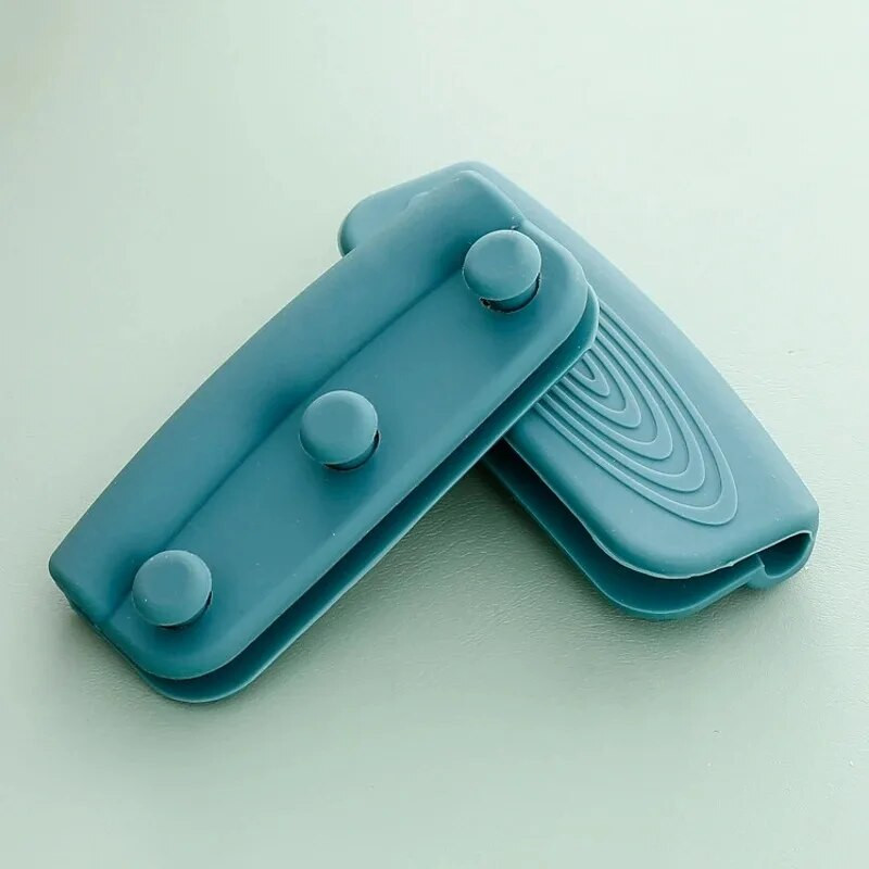 2 vnt. Silikoninė karščiui atspari puodo rankena, apsauganti nuo nuplikimo, neslidi orkaitės keptuvės dubuo Indai, rankenos, spaustukai, virtuvės prietaisų laikikliai