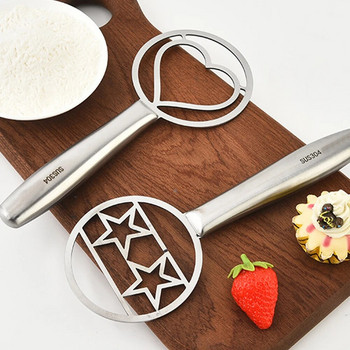 Αναδευτήρας για κέικ από ανοξείδωτο ατσάλι Δανέζικη ζύμη Αναδευτήρας Heart Star Shape Αλεύρι για κέικ σύρμα για Δανέζικη ζύμη ψωμί λεία εργαλεία κουζίνας