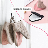 1 tk Silikoonist Põletusvastane Ahjukindad Kindad Potihoidja Köök Silikoonkindad Kandik Nõude Kausihoidja Ahi Handschoen Käsiklamber