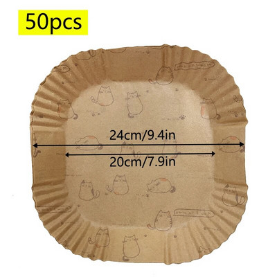 Spetsiaalne paber õhufritüüri küpsetamiseks Õlikindel õli imav paber majapidamises kasutatavate BBQ-plaadiga ahjude jaoks.