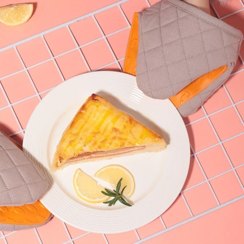 1 τεμ. Αριστερό και δεξί χέρι γενικής χρήσης θερμομόνωση χεριού Κλιπ σιλικόνης κατά του ζεματίσματος Γάντι φούρνου Θήκη Γάντια σιλικόνης κουζίνας