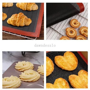 Πατάκι ψησίματος διάτρητο σιλικόνης Αντικολλητικό φύλλο φούρνου Επένδυση αρτοποιίας Εργαλεία ζαχαροπλαστικής Macaron για μπισκότα Αξεσουάρ κουζίνας ψησίματος