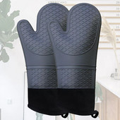 Ühe ahjukindad Silikoonkindad Kõrgele temperatuurile vastupidavad põletusvastased ja libisemisvastased Köögis kasutatavad mikrolaineahjus küpsetamise magustoiduriistad