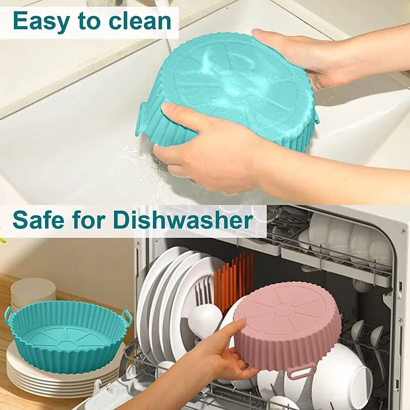 Oro gruzdintuvė Silikoninis kepimo padėklas Maistui saugus daugkartinio naudojimo silikoninė forma Mikrobangų krosnelės pagalvėlės Kepimo kilimėlis Orkaitės oro gruzdintuvės įdėklas silikoninė forma