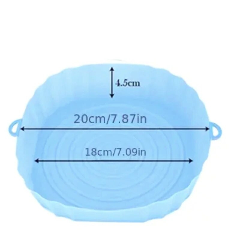 Airfryer serpenyő szilikon kosár Airfryer sütő sütő szilikon tálca újrafelhasználható Airfryer serpenyő betét forma pizza sült csirke