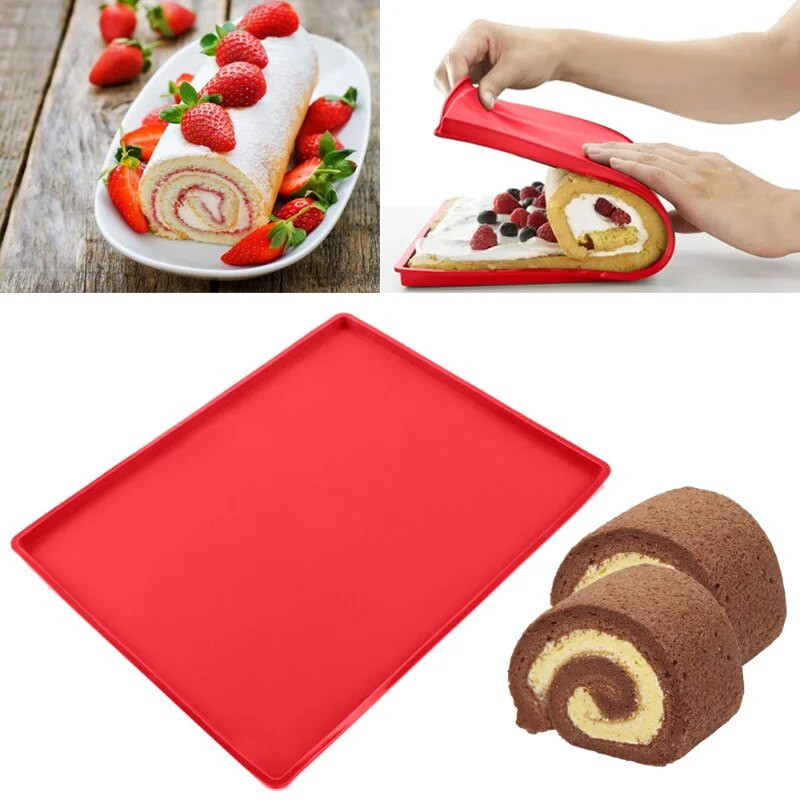 Silikonska podloga za pečenje Podloga za rolade za torte Kalupi Macaron Swiss Roll Podloga za pećnicu Neprianjajuća Alati za pečenje kolača Kuhinjski dodaci Dodaci