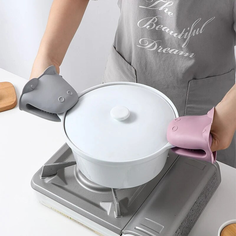 1 tk silikoonist kuumakindlad kindad, klambrid, isolatsioon, libisemisvastased, poti soolehoidja klambrid toiduvalmistamiseks küpsetusahju kindad