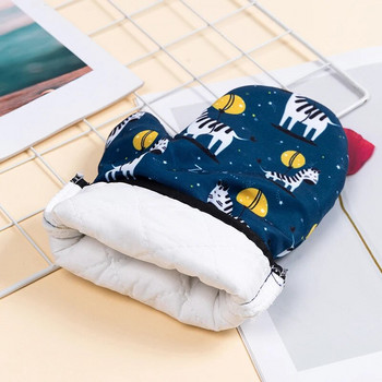 1 брой кухненски удебелени ръкавици за микровълнова фурна Домакински изолирани ръкавици за печене с животински прозрачни щампи