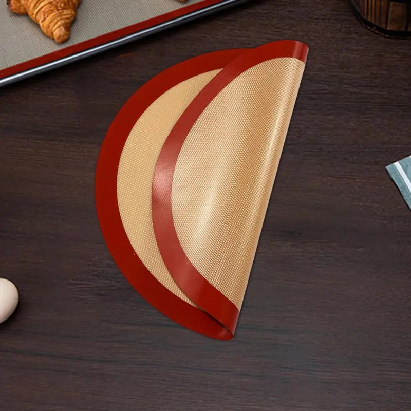 13–23 cm kleepumatu ümmargune silikoonist küpsetusmatt Kuumakindel koogipanni vooder küpsetusplaadid pitsa-leivaküpsetaja ahjuõhufritüüri jaoks