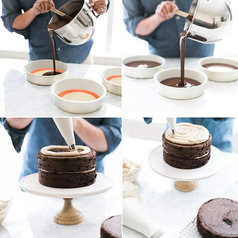 13–23 cm kleepumatu ümmargune silikoonist küpsetusmatt Kuumakindel koogipanni vooder küpsetusplaadid pitsa-leivaküpsetaja ahjuõhufritüüri jaoks