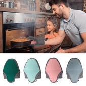Köök Silikoonist Ahjukindad Kuumakindel Põletusvastane Libisemisvastane Kindad Kandik Nõude Kausi hoidik Küpsetus isolatsioon Käsiklamber