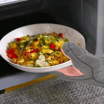 Γάντια φούρνου σιλικόνης κουζίνας Ανθεκτικά στη θερμότητα Αντιολισθητικά γάντια Δίσκος πιάτων Θήκη για μπολ ψησίματος Κλιπ χειρός μόνωσης