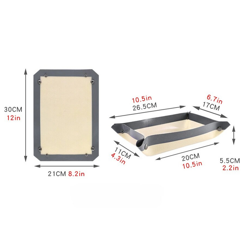 Paksendatud kiust küpsetusplaat ja silikageelist ahjupadi, sobib suurepäraselt leiva-makaroni küpsiste ja kanaprae jaoks, vastupidav kõrgele temperatuurile