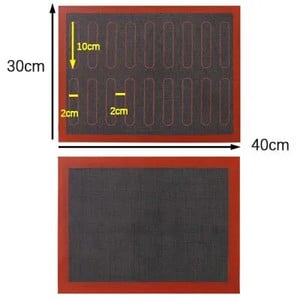 30*40cm Performeeritud silikoonist küpsetusmatt Macaroon Cookie ahjuplaadi vooder Eclair saiavorm Köök moule silikoonkondiitri