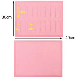 30*40cm Performeeritud silikoonist küpsetusmatt Macaroon Cookie ahjuplaadi vooder Eclair saiavorm Köök moule silikoonkondiitri