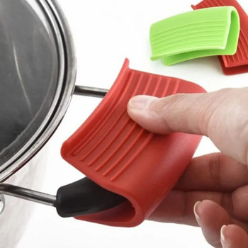 Αντιολισθητικό κάλυμμα αυτιού κατσαρόλας 2 ΤΕΜ. Μόνωση σιλικόνης Πυκνωμένη θερμότητα Αντιολισθητικά γάντια κατά του εγκαυμάτων Προμήθειες κουζίνας Σκεύη ψησίματος