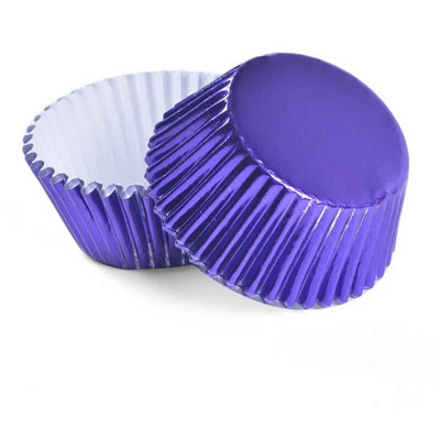 100 tk koogipabertopsid kuld/hõbe/punane foolium paberist koogivoodri hoidja muffini küpsetustassi koogiümbrise ümbris alumiiniumfoolium metall