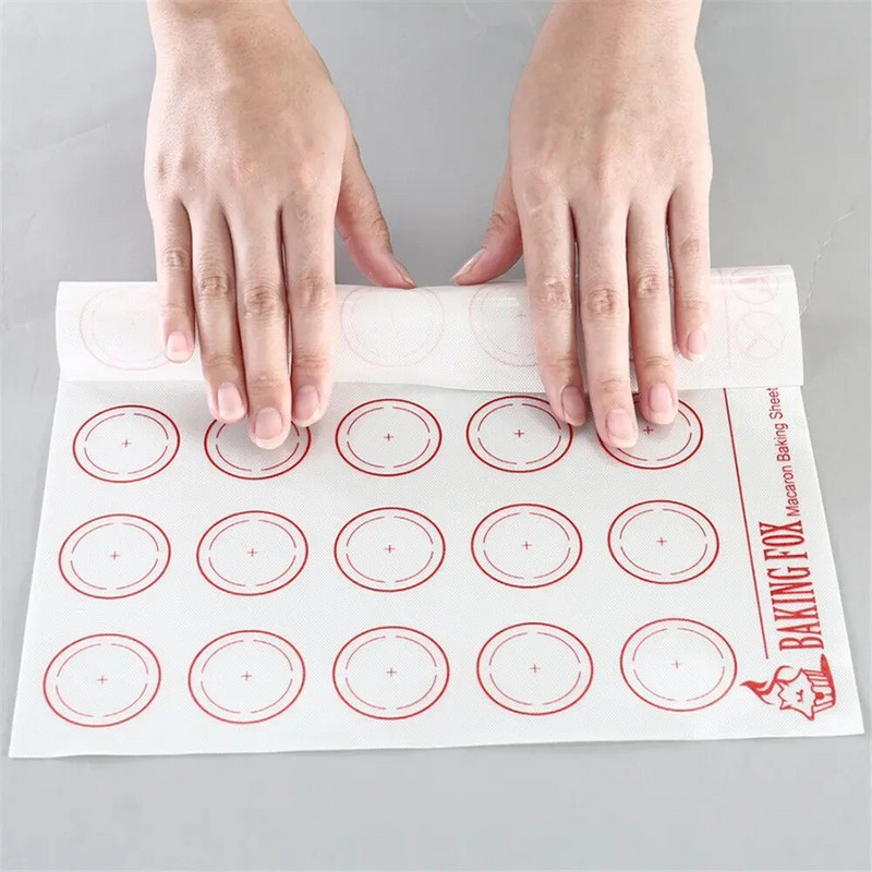 Silikoninis kepimo kilimėlis, nepridegantis „Macaron Fondant“ kepimo indai sausainių padėkliukų orkaitės pagrindinis puslapis tortams, konditerijos gaminiams.