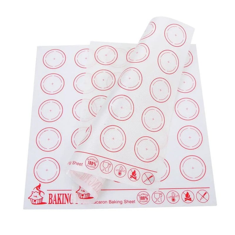 Silikoninis kepimo kilimėlis, nepridegantis „Macaron Fondant“ kepimo indai sausainių padėkliukų orkaitės pagrindinis puslapis tortams, konditerijos gaminiams.