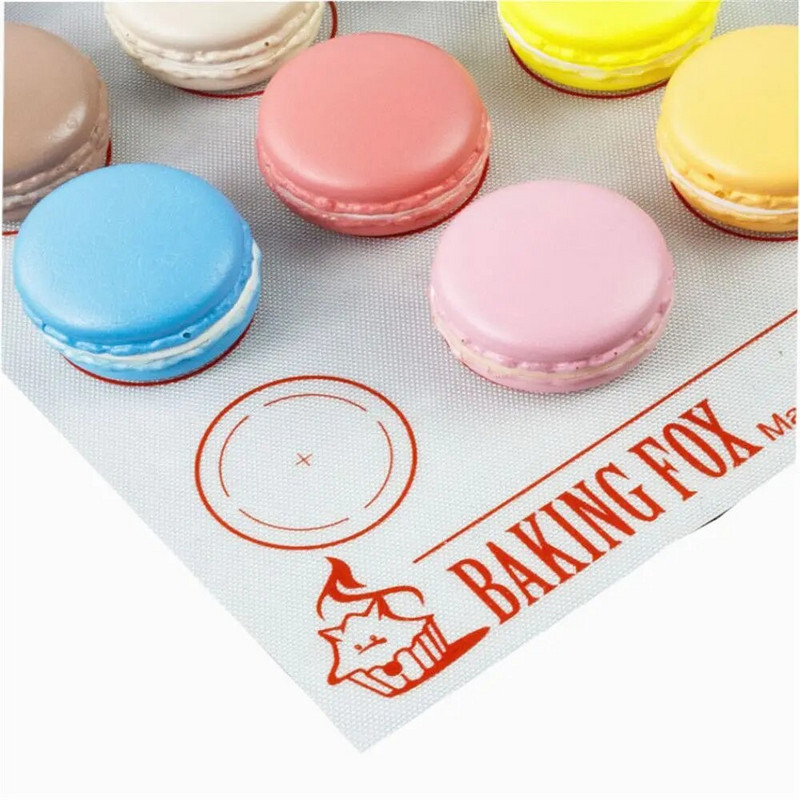 Silikoninis kepimo kilimėlis, nepridegantis „Macaron Fondant“ kepimo indai sausainių padėkliukų orkaitės pagrindinis puslapis tortams, konditerijos gaminiams.