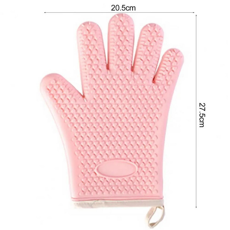 1 kom rukavica za pečenje, silikonska ultra-debela rukavica za mikrovalnu, neklizajuća tekstura, protiv opekotina, super mekana rukavica za pećnicu s uzicom