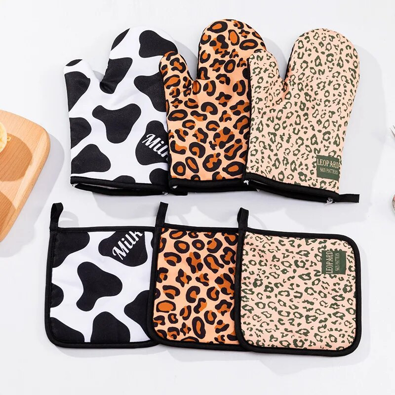 Zahustené tepelnoizolačné rukavice na pečenie do mikrovlnnej rúry, odolné voči vysokým teplotám, kuchynské náradie