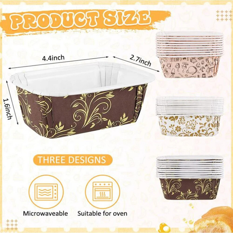 50db/készlet Cupcake papír Muffin csésze Sütő Tortapohár Forma Papír Cupcake Bélés Csomagolók Esküvői Party Barkács sütési eszközök