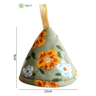 Bavlnená prešívaná trojuholníková čiapka na hrniec, proti obareniu, tepelná izolácia, kryt na hrniec, kuchynská zapekacia žehlička, hrniec, rukavice na rukoväť hrnca