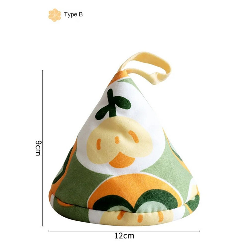 Bavlnená prešívaná trojuholníková čiapka na hrniec, proti obareniu, tepelná izolácia, kryt na hrniec, kuchynská zapekacia žehlička, hrniec, rukavice na rukoväť hrnca