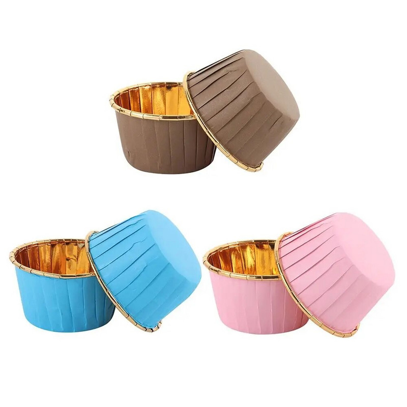 50 bucăți/pachet Brioșe Cupă Hârtie Ambalaje pentru cupcakes Cutii pentru copt Cupe DIY Instrumente pentru decorarea torturilor Materiale pentru copt de bucătărie