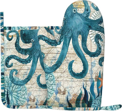 Seenekunsti ahjukindad ja potihoidjate komplektid, vastupidavad taaskasutatud täidisega silikoonist libisemiskindlad BBQ-kindad kööki