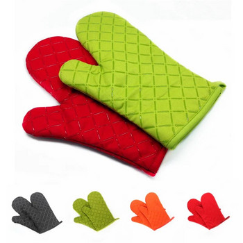 1 БР. Силиконови ръкавици за фурна Аксесоари за домашен кухненски бар Устойчиви на висока температура противоплъзгащи се ръкавици за микровълнова печка Полезни