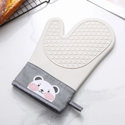 Nove silikonske i pamučne rukavice Dvoslojne keper rukavice za mikrovalnu pećnicu Rukavice za pećnicu Kuhinjske rukavice za toplinsku izolaciju za pečenje Rukavice za pećnicu