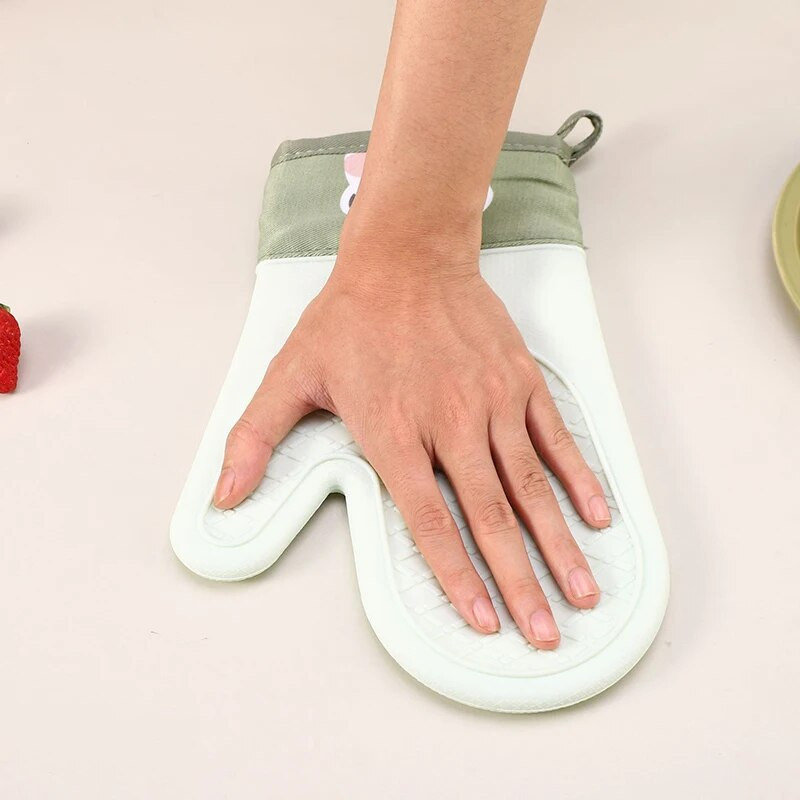 Nove silikonske i pamučne rukavice Dvoslojne keper rukavice za mikrovalnu pećnicu Rukavice za pećnicu Kuhinjske rukavice za toplinsku izolaciju za pečenje Rukavice za pećnicu