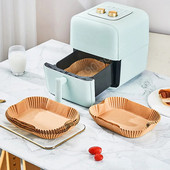 22x14cm ristkülikukujuline õlipaberkandik Õhkfritüür ühekordselt kasutatav paberist küpsetusvooder BBQ ahju õhupadi õlikindel pannõhkfritüüri tarvikud