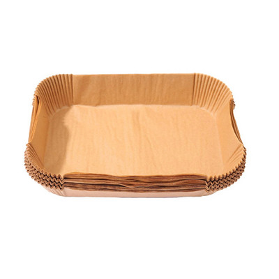 22x14cm ristkülikukujuline õlipaberkandik Õhkfritüür ühekordselt kasutatav paberist küpsetusvooder BBQ ahju õhupadi õlikindel pannõhkfritüüri tarvikud