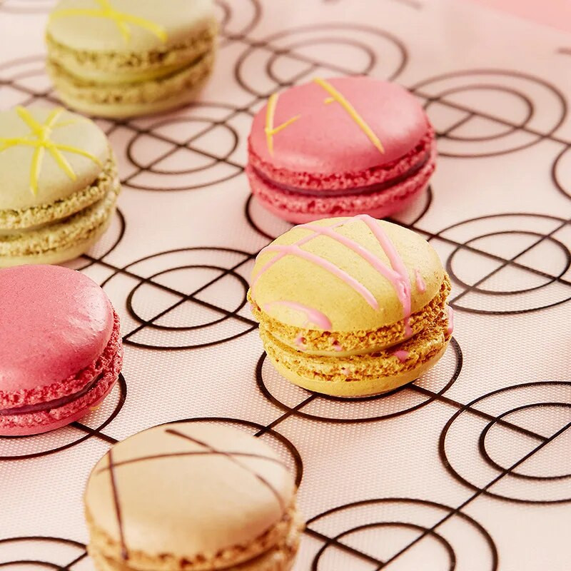 Silikoonist Macaron Macaron Kondiitritooted Küpsisahi Küpsetusvorm Suur 65 õõnsusega vormimatt Küpsetustööriistad ahjupannidele Tainas Fondant